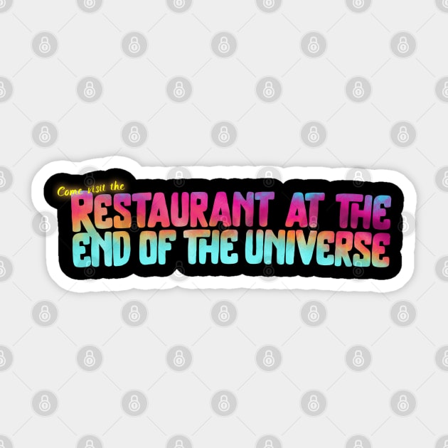 Restaurant at the End of the Universe Sticker by BergenPlace